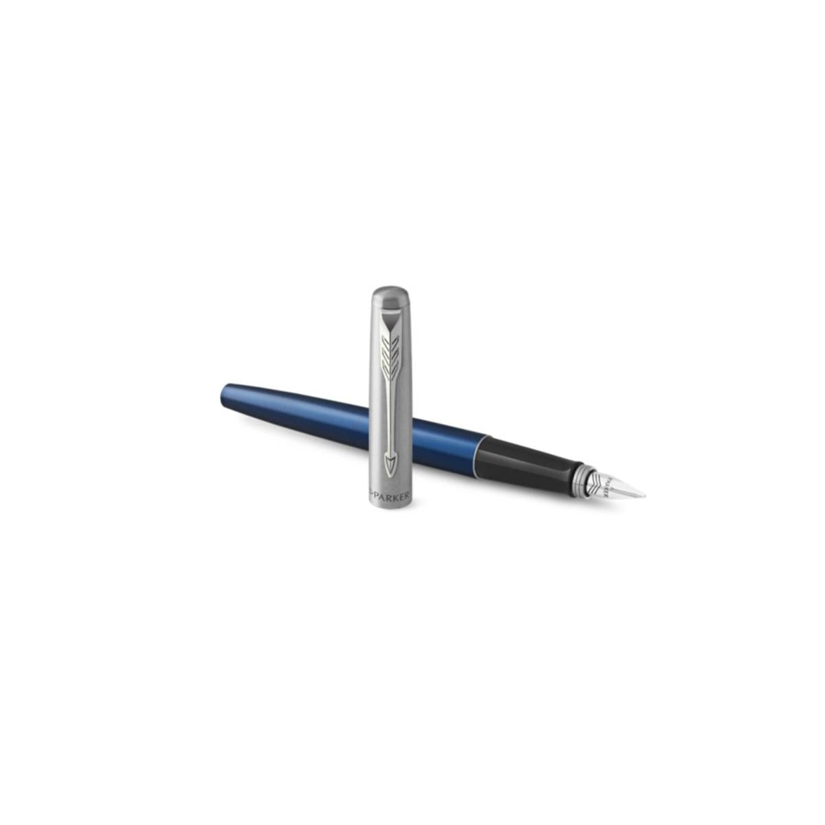 Parker Jotter penna stilografica Nero, Blu, Acciaio inossidabile 1 pz