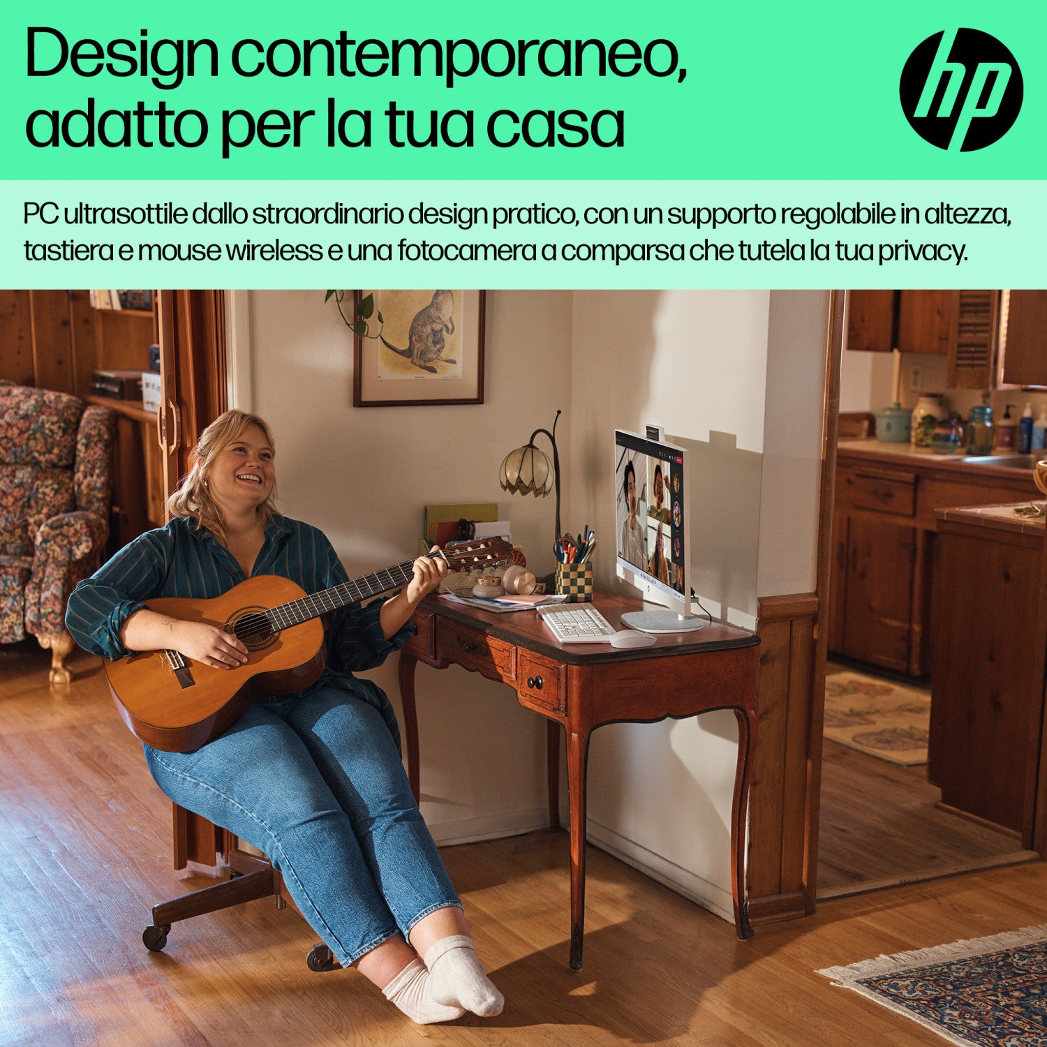HP All-in-One 24-cr0071nl AMD Ryzen 5 7520U 60,5 cm (23.8") 1920 x 1080 Pixel PC All-in-one 8 GB LPDDR5-SDRAM 512 GB SSD Windows 11 Home Wi-Fi 6 (802.11ax) Bianco