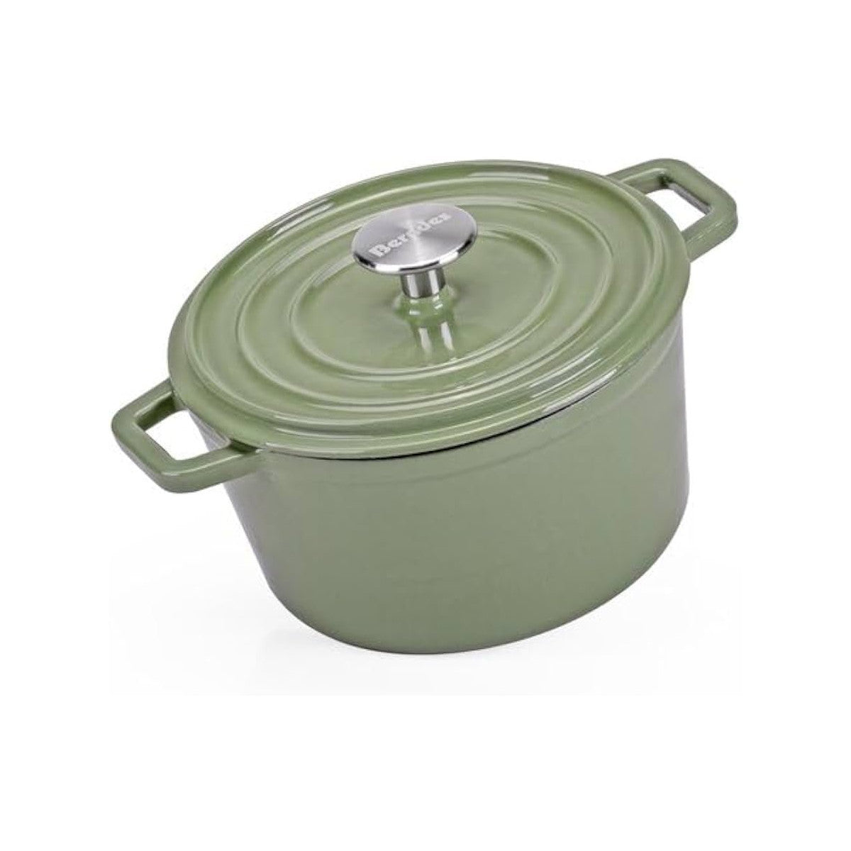 Berndes Casseruola in Ghisa Verde 14 cm con Coperchio