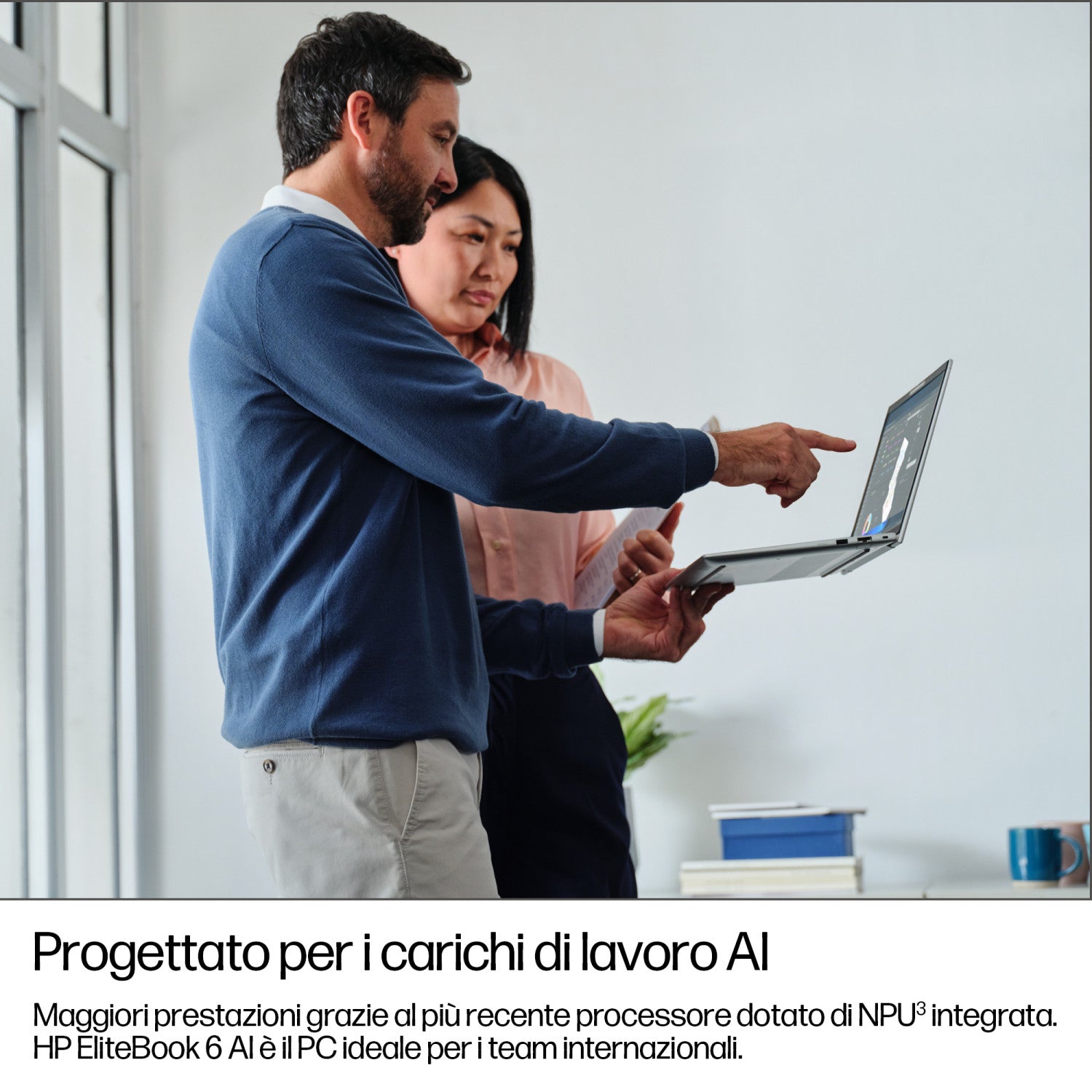 HP EliteBook 6 G1i AI Intel Core Ultra 5 225U Computer portatile 35,6 cm (14") WUXGA 16 GB DDR5-SDRAM 512 GB SSD Wi-Fi 6E (802.11ax) Windows 11 Pro AI PC Argento