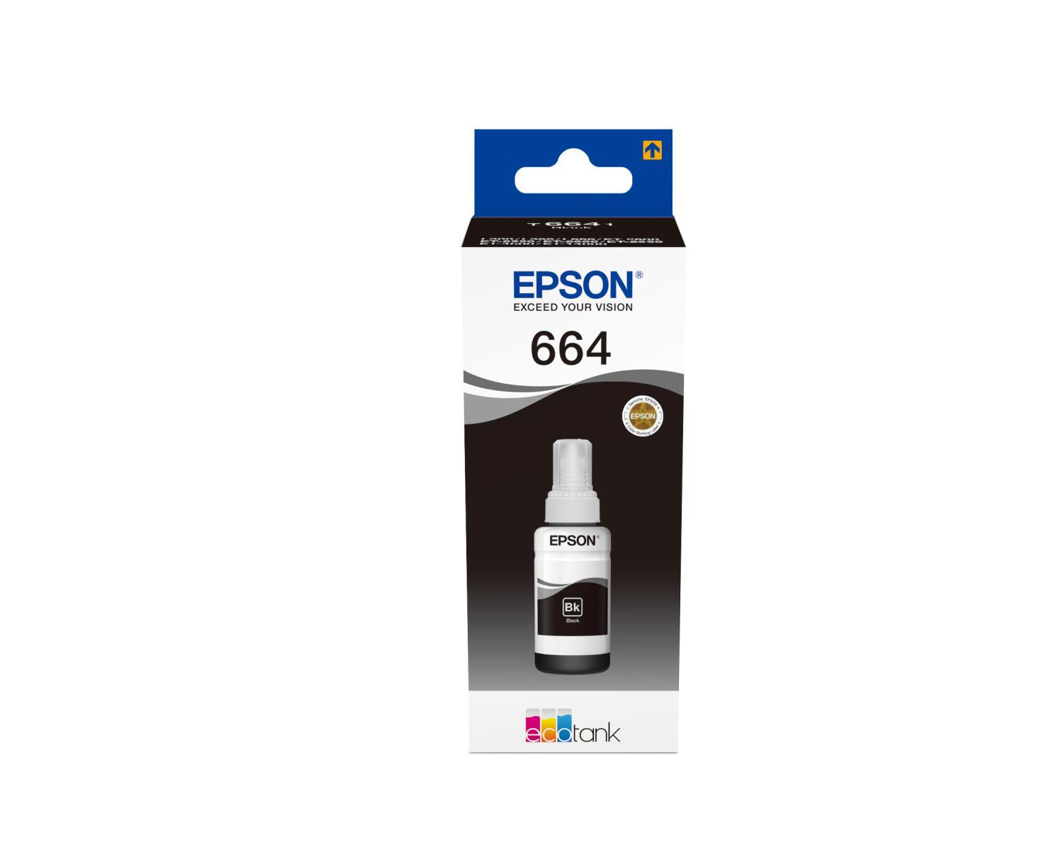 Epson C13T664140 Cartuccia Ink Jet Flacone Ecotank per L300 355 555 Nero