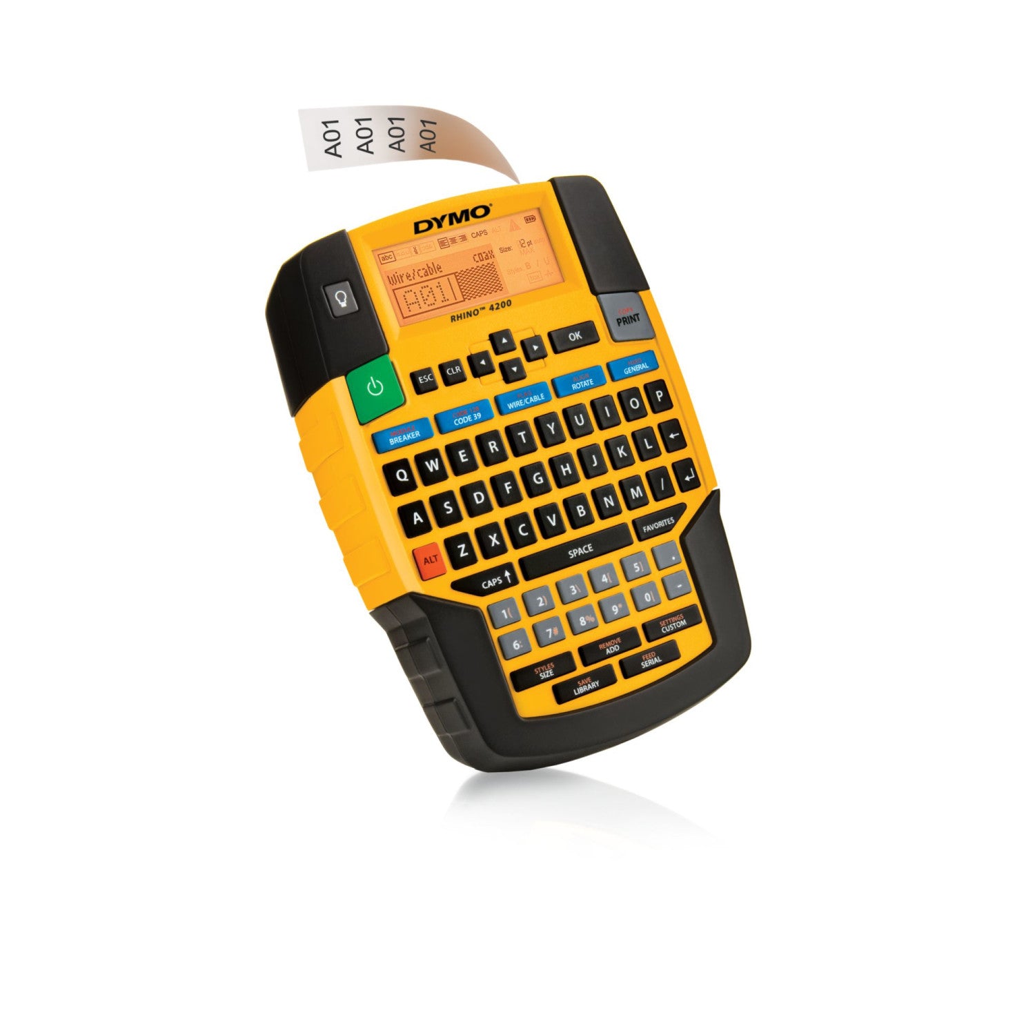 DYMO S0955990 Stampante per etichette RHINO 4200 CD QWERTY Nero Arancio