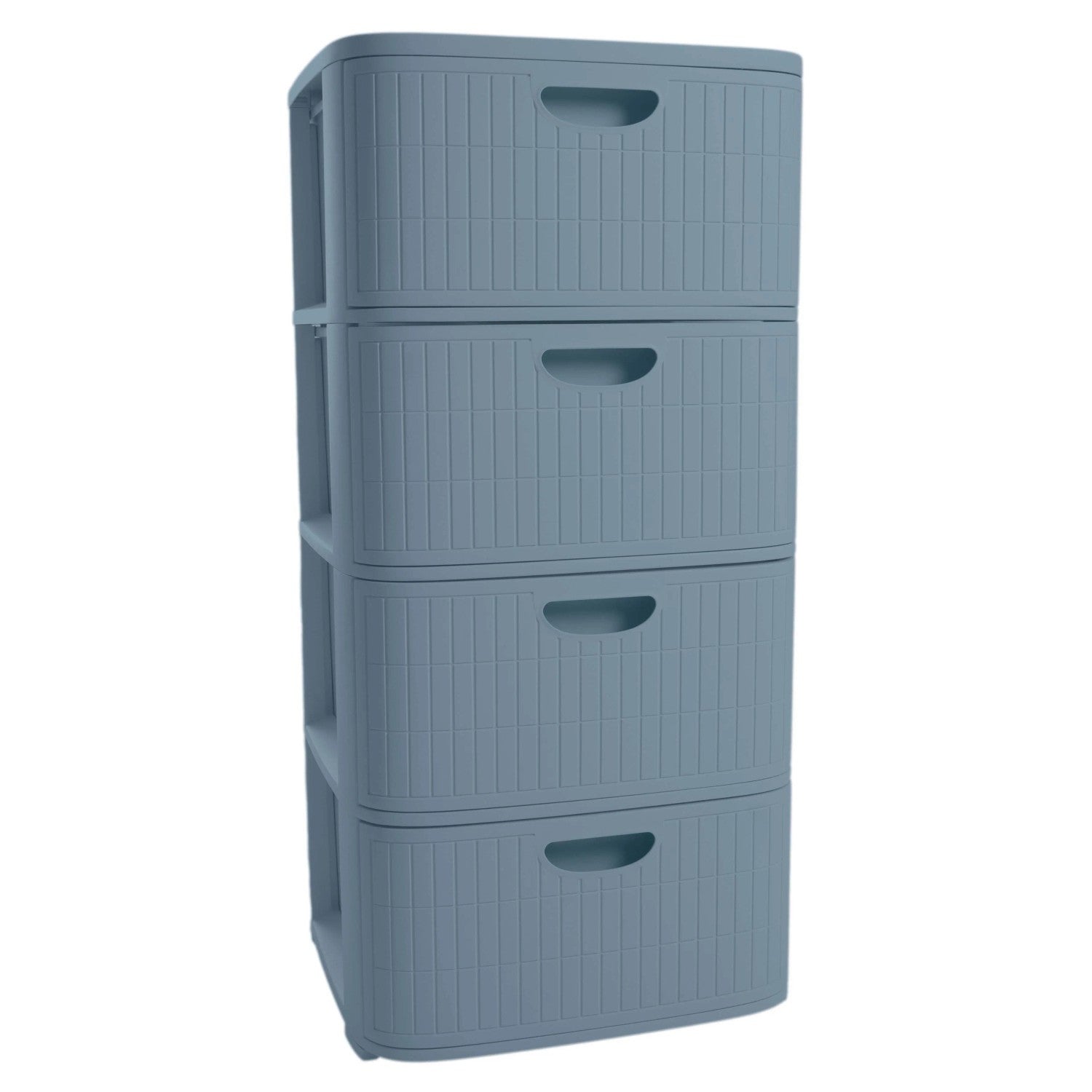 Cassettiera 4 Cassetti Smoky Blue 40x40x80h Cm Stefanplast