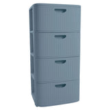Cassettiera 4 Cassetti Smoky Blue 40x40x80h Cm Stefanplast