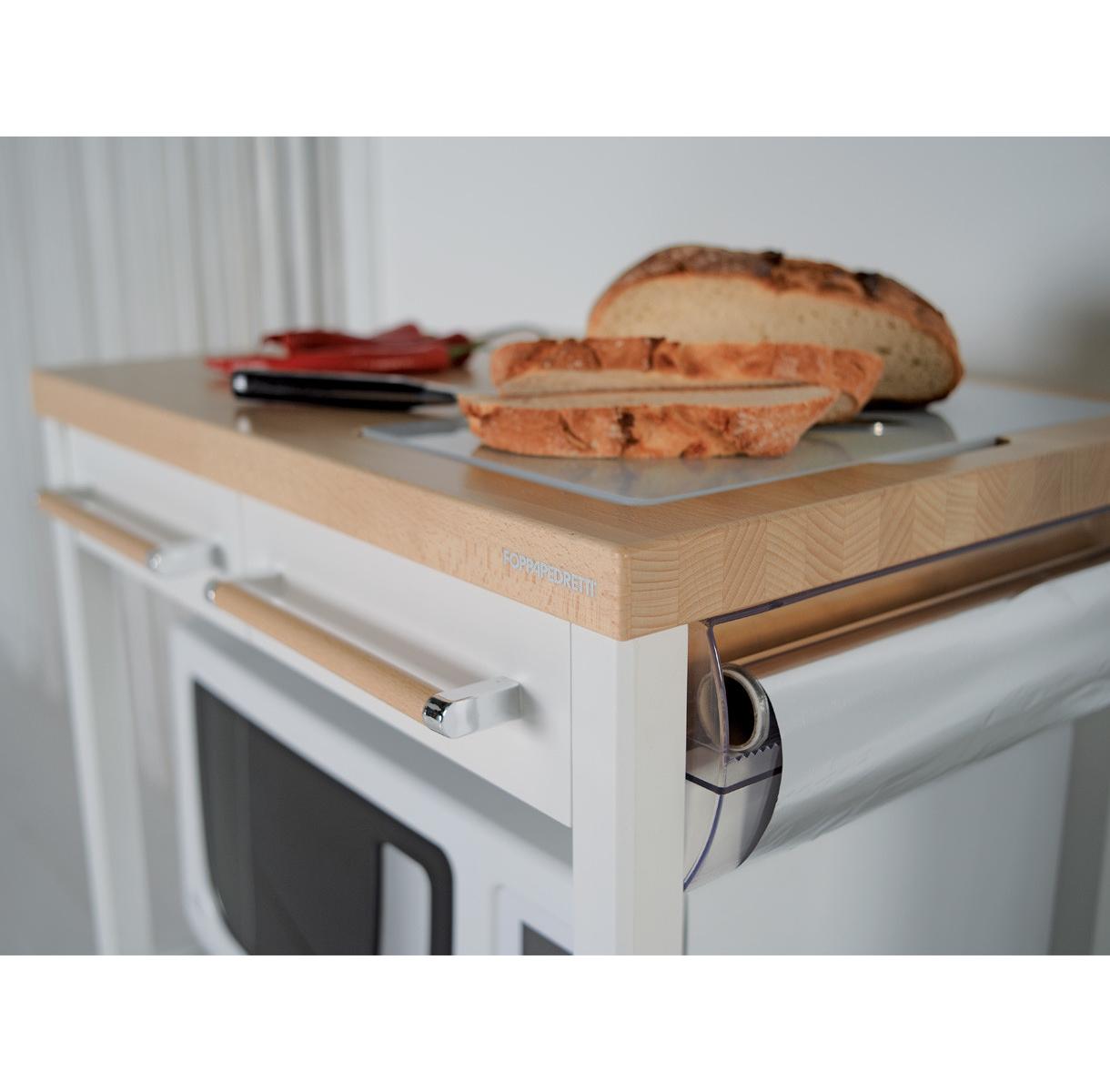 Foppapedretti Carrello portavivande Benchef Bianco naturale