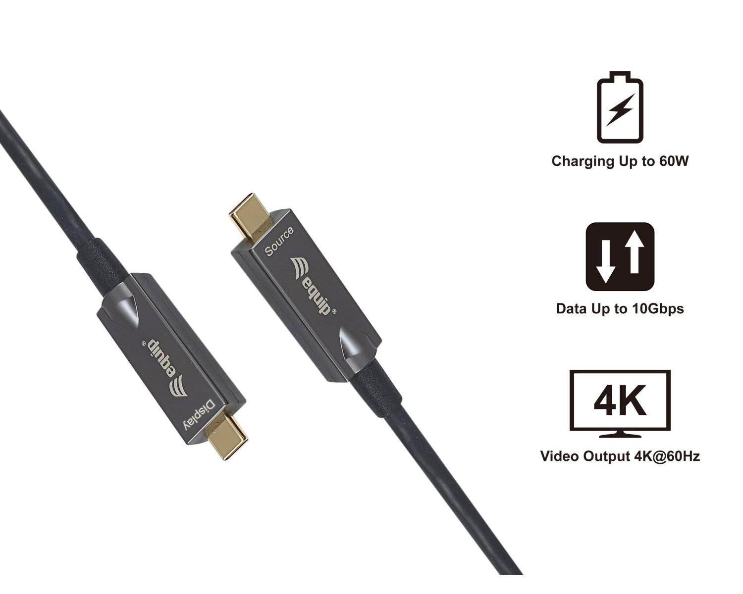 Equip 119461 cavo USB USB 3.2 Gen 2 (3.1 Gen 2) 5 m USB C Nero