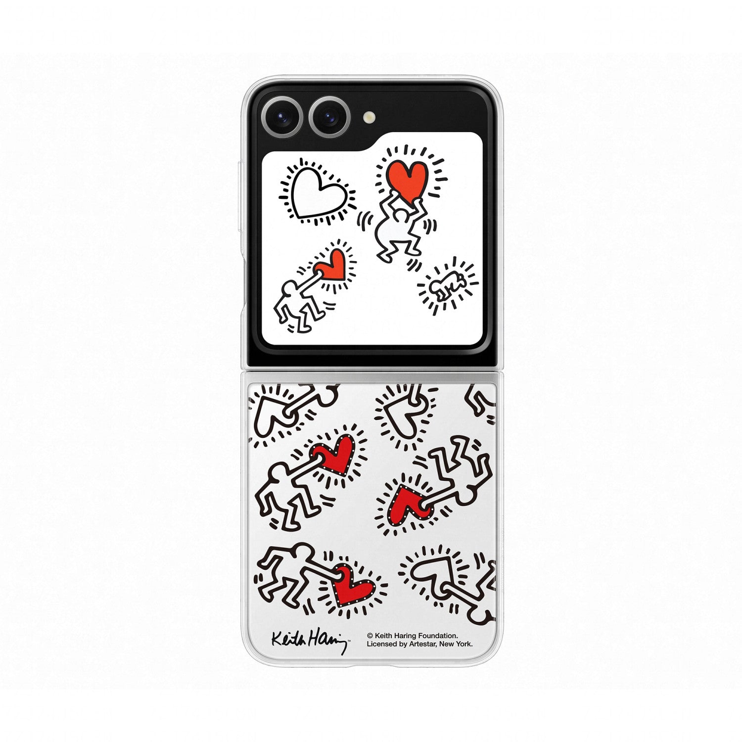 FlipSuit Case Keith Haring Card Samsung EF-ZF741CWEGWW per Galaxy Z Flip 6 Bianco