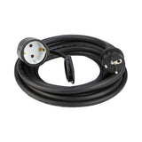 POLY POOL PP2627 Prolunga Elettrica 250V Cavo Elettrico Estensibile 5 Metri Spina Elettrica 16A Salvaspazio Presa Elettrica Schuko 16A in Gomma Antiusura Made in Italy Nera