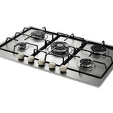 De'Longhi YLG 75 F Piano Cottura a Gas da Incasso 5 Fuochi 75 cm Acciaio Inox