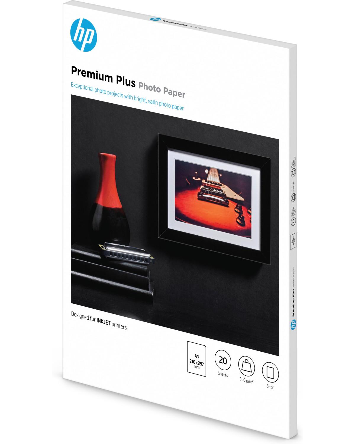 HP Premium Plus Photo Paper Satin 300 g m2 A4 210 x 297 mm 20 sheets carta fotografica A3 Semi lucida