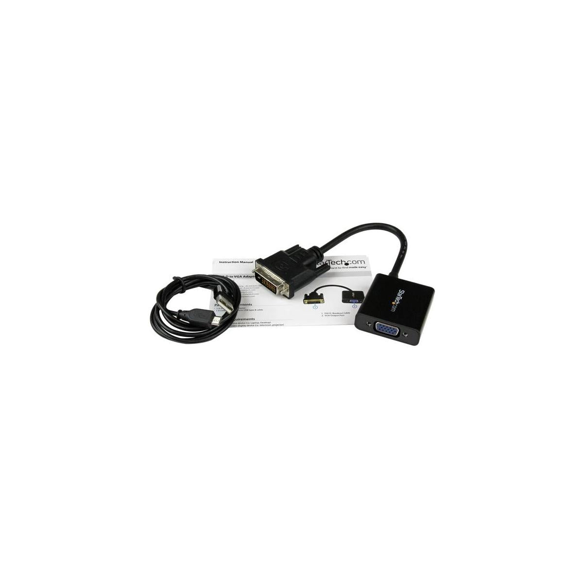 StarTech.com DVI2VGAE cavo e adattatore video 0,19 m Nero
