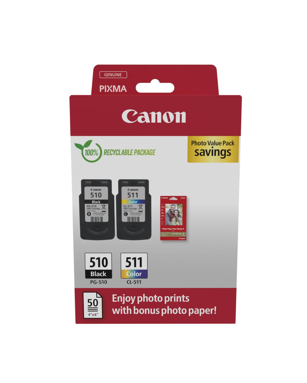 Canon 2970B017 cartuccia d'inchiostro 2 pz Originale Nero, Ciano, Magenta, Giallo