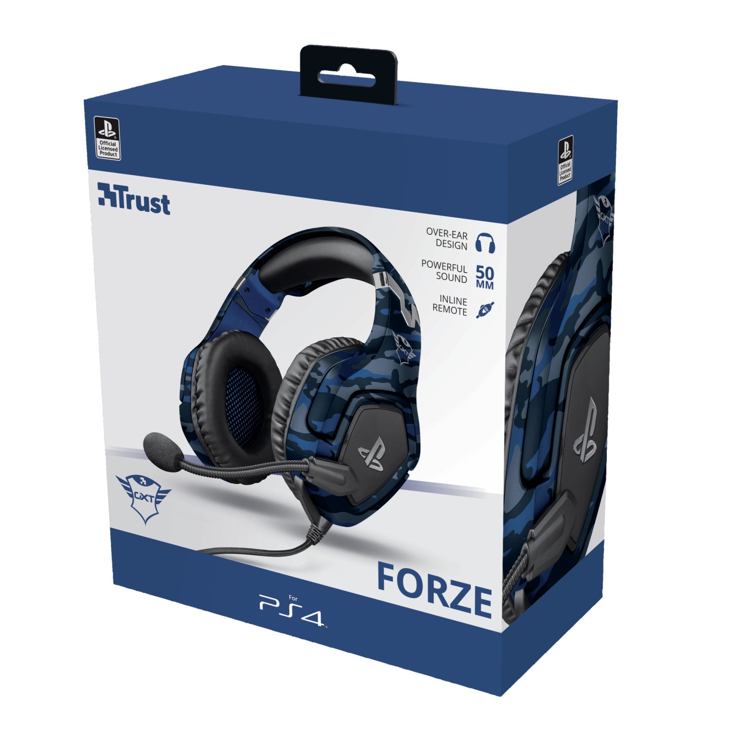 Trust GXT 488 Forze PS4 Auricolare Cablato A Padiglione Giocare Nero Blu