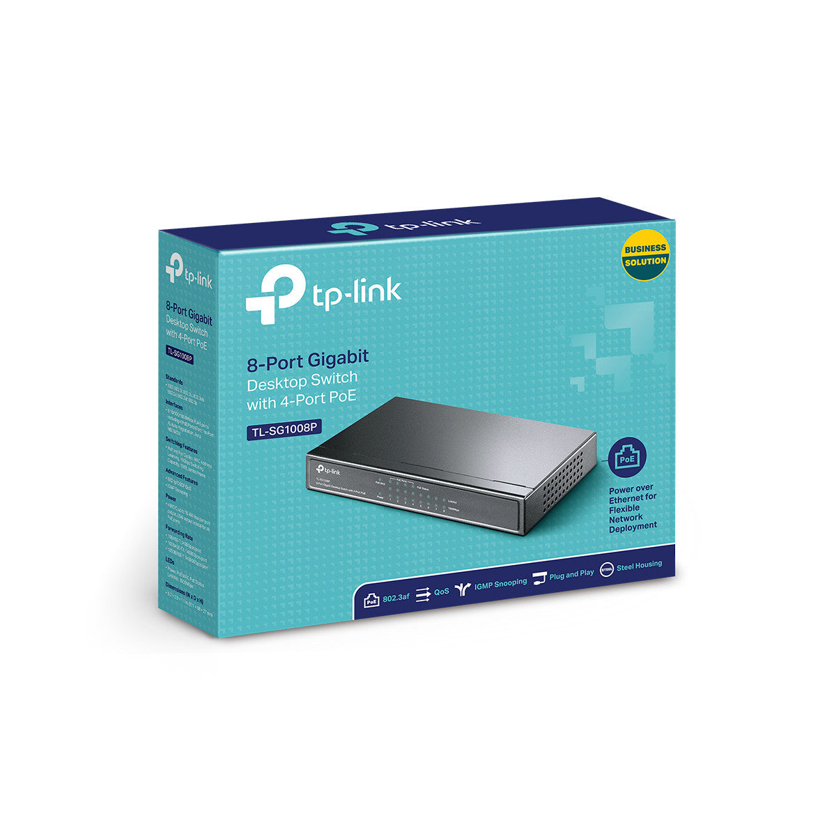 TP-Link TL-SG1008P switch di rete Non gestito Gigabit Ethernet (10/100/1000) Supporto Power over Ethernet (PoE) Nocciola