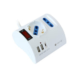 Techly Multipresa da Tavolo 3 Posti con 2 Porte USB-A e 1 Porta USB-C QC3.0