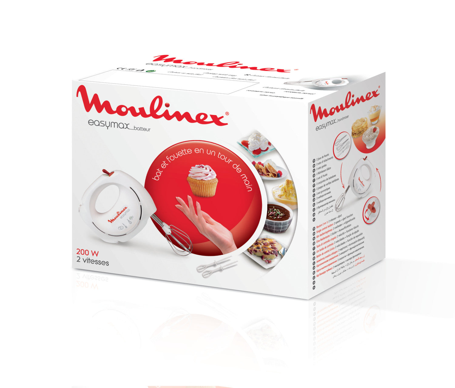 Sbattitore Elettrico Moulinex EASYMAX ABM1 con Filo Bianco 200 W