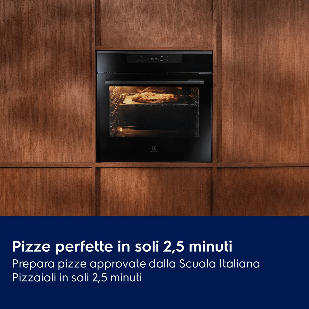 Electrolux PizzaExpert Series 700 Multifunction Oven with pyrolytic cleaning Wi-Fi connection 72 L 3490 W Nero