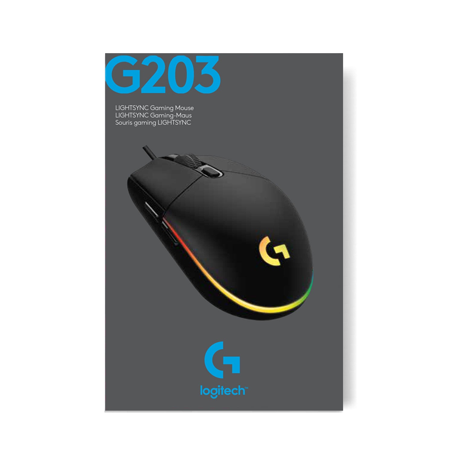 Logitech G G203 Lightsync mouse USB tipo A 8000 DPI