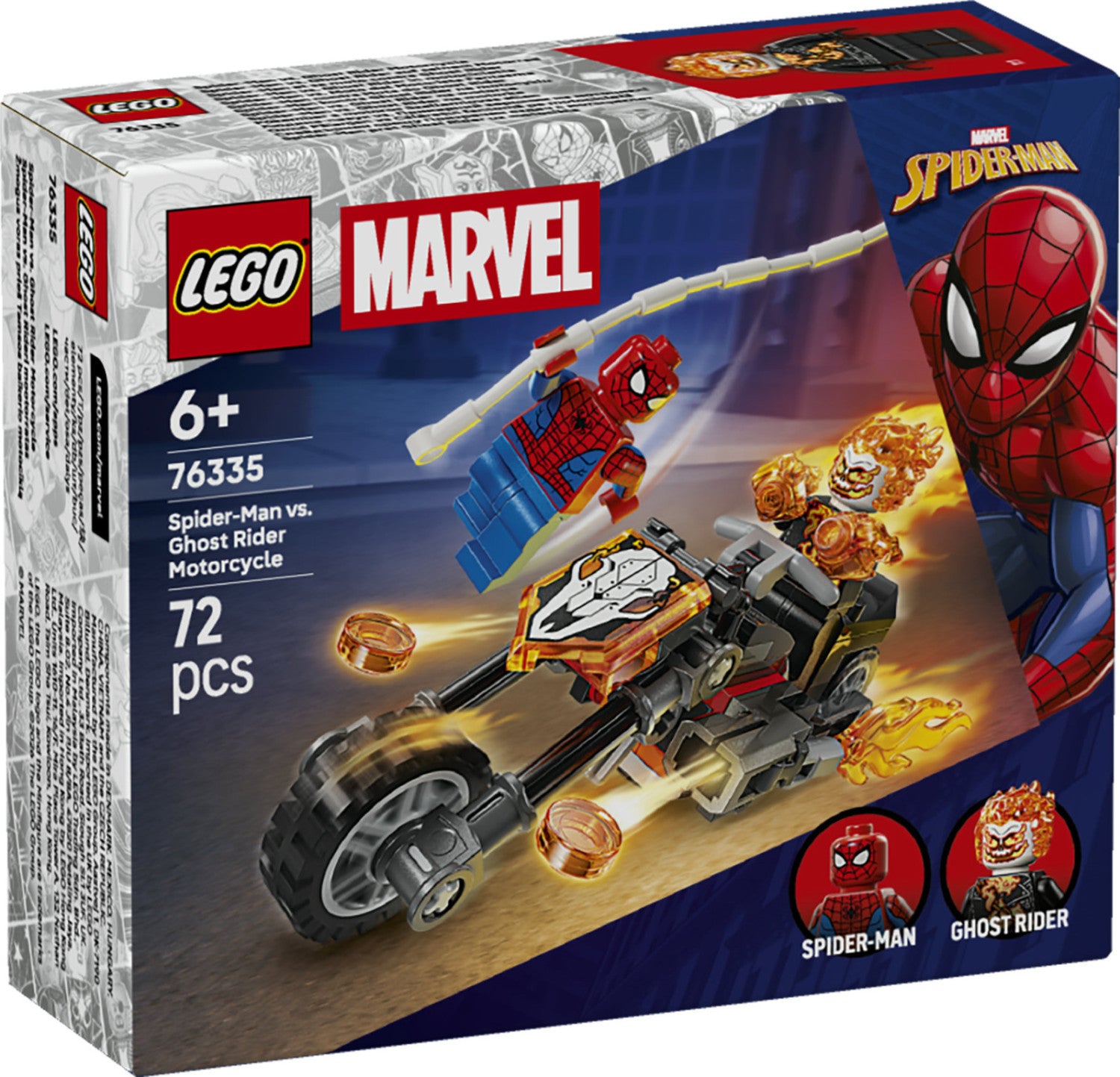 LEGO Marvel Spider-Man vs. Ghost Rider Motorcycle 76335 Bauset 72 Teile ab 6 Jahren