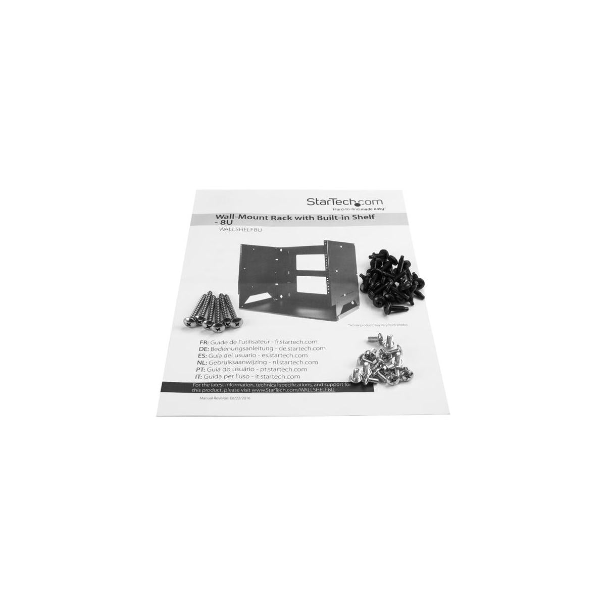 StarTech.com WALLSHELF8U rack Da parete Nero