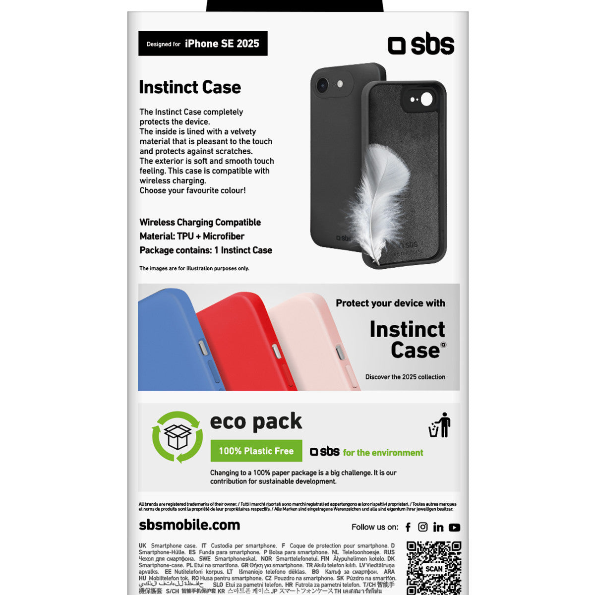 SBS TEINSTIPSE25K custodia per cellulare 15,4 cm (6.06") Cover Nero