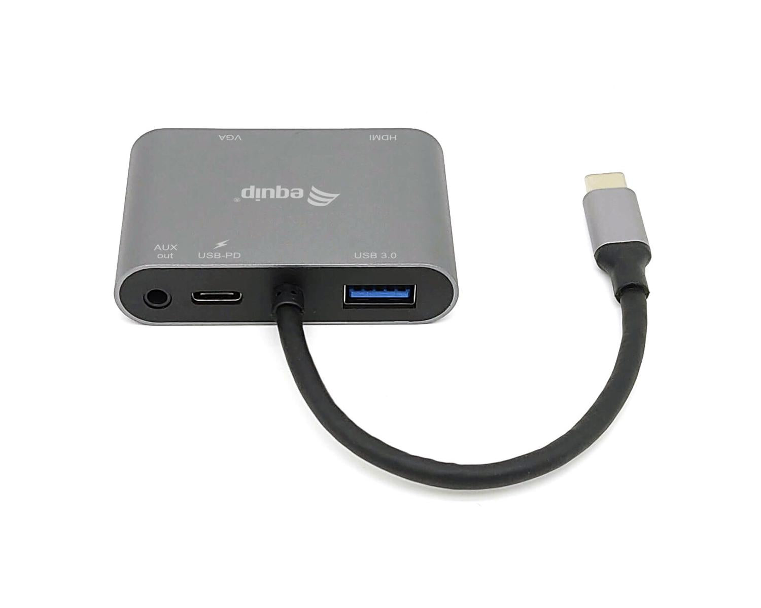 Equip 133483 replicatore di porte e docking station per laptop Cablato USB 3.2 Gen 1 (3.1 Gen 1) Type-C Nero, Grigio