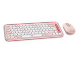 Logitech POP Icon Combo tastiera Mouse incluso Universale Bluetooth QWERTY Italiano Rosa, Bianco