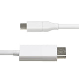 StarTech.com Cavo da USB-C a DisplayPort 1.2 da 2m, 4K 60 Hz, cavo adattatore bidirezionale da DP a USB Type-C / da USB-C a DP, compatibile con Thunderbolt, Bianco