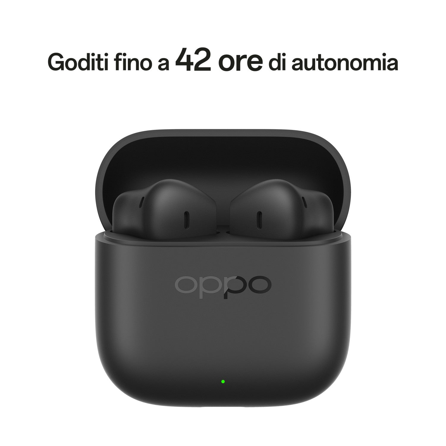 OPPO Enco Buds3 Auricolari True Wireless, 42h di Autonomia, Driver Dinamico da 12.4mm, BT 5.4, Controlli Touch, Cancellazione rumore passiva, Android e iOS, IP55, Versione Italiana , Nero