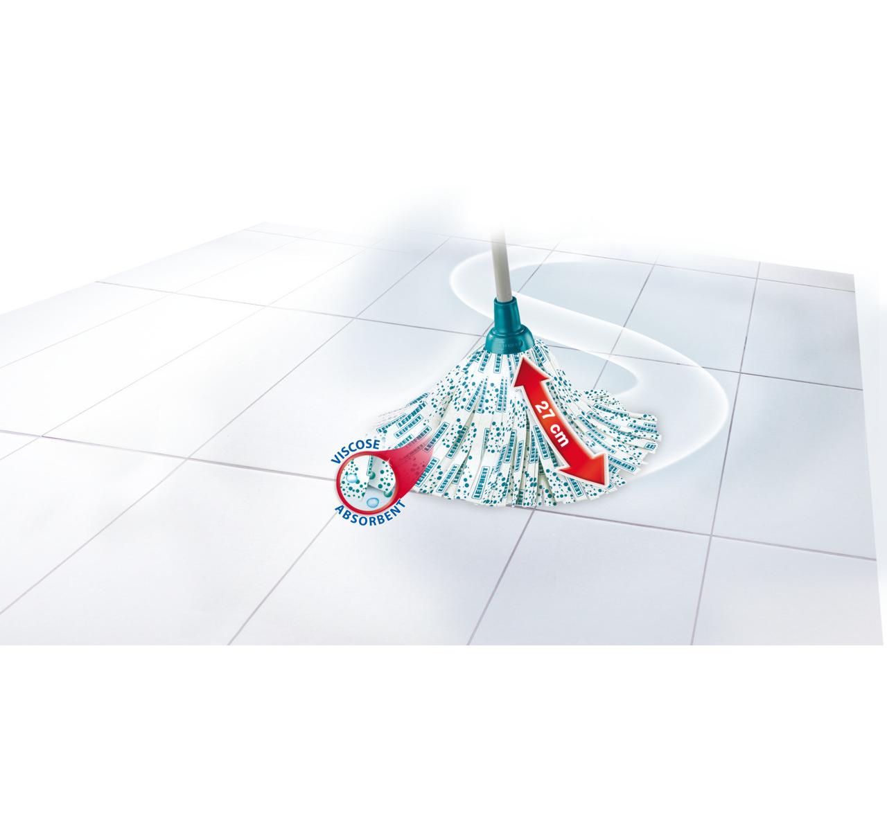 Testina Sostitutiva Lavapavimenti Leifheit LFH52068 Classic Mop Viscose Bianco Turchese