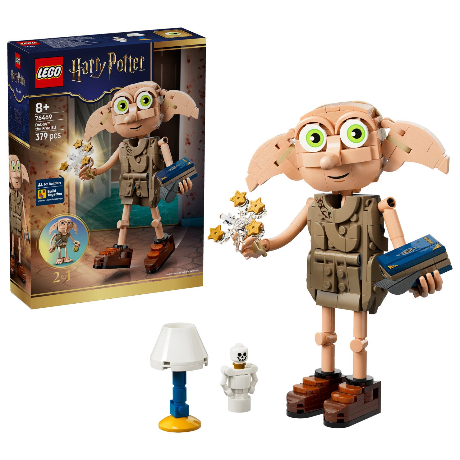 LEGO Harry Potter 76469 2in1 Dobby L'Elfo Libero, Gioco Trasformabile in Kreacher, Decorazione Cameretta, Regalo Bambini 8