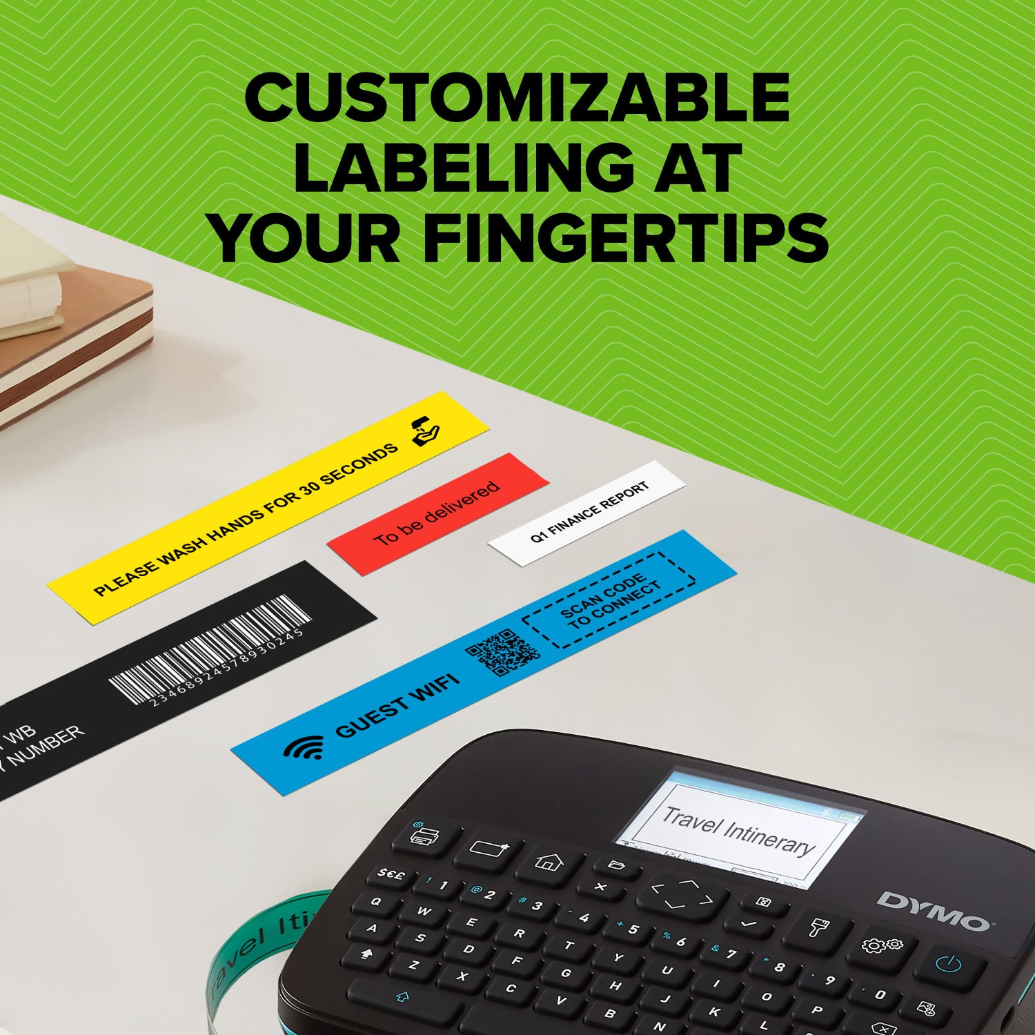 DYMO LabelManager LabelWriter 640CB Portable e Rechargeable Label Maker with Dual Connectivity - 2197370 stampante per etichette (CD) Termica diretta/Trasferimento termico 12 mm/s QWERTY