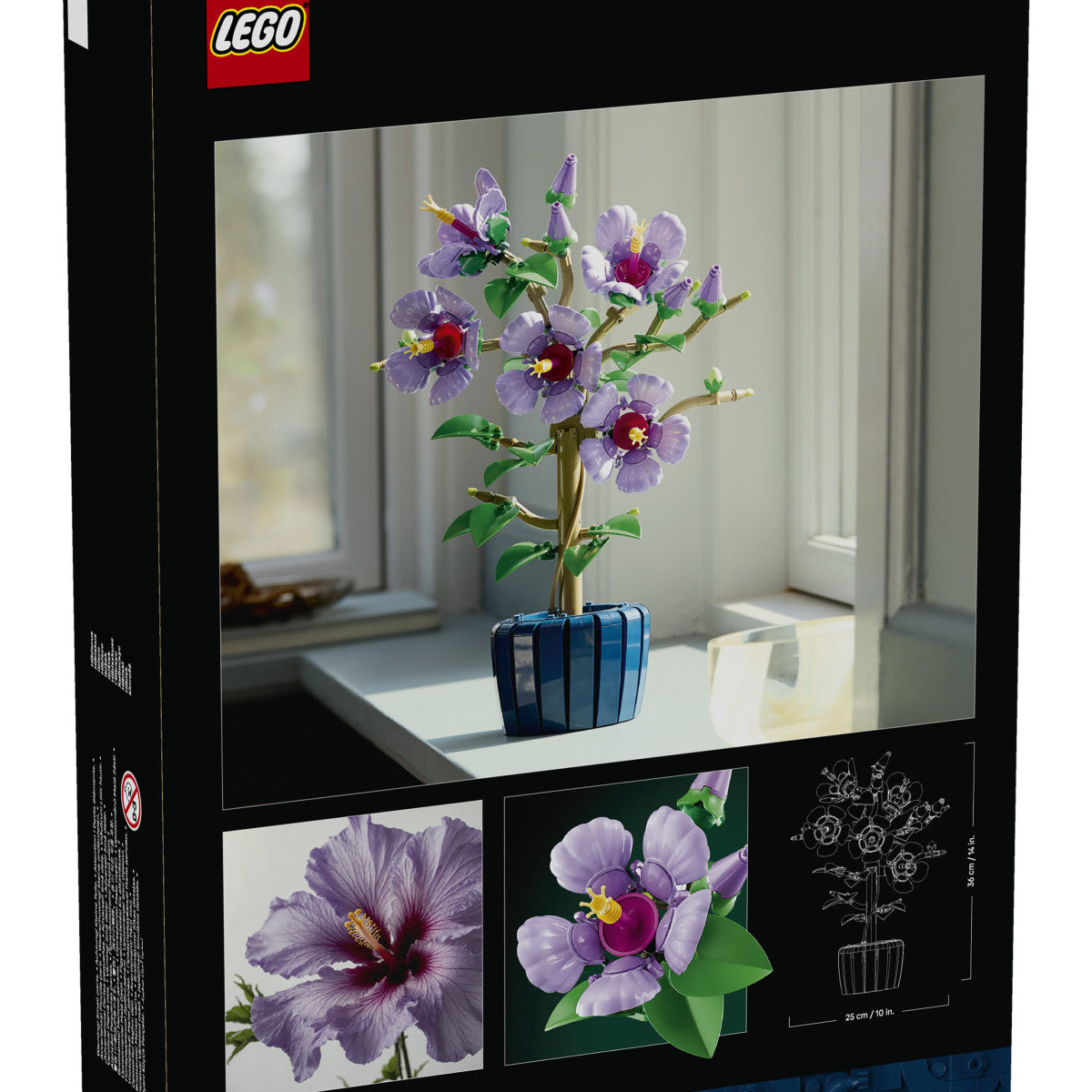 LEGO Botanicals 10372 Ibisco, Pianta Artificiale Con 4 Fiori Finti E Vaso Costruibile, Modellismo Fai Da Te, Regalo Per Adulti