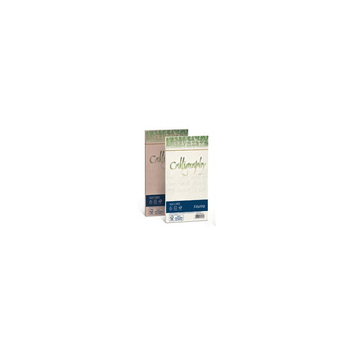 Favini Nature Calligraphy busta DL (110 x 220 mm) Grigio 25 pz