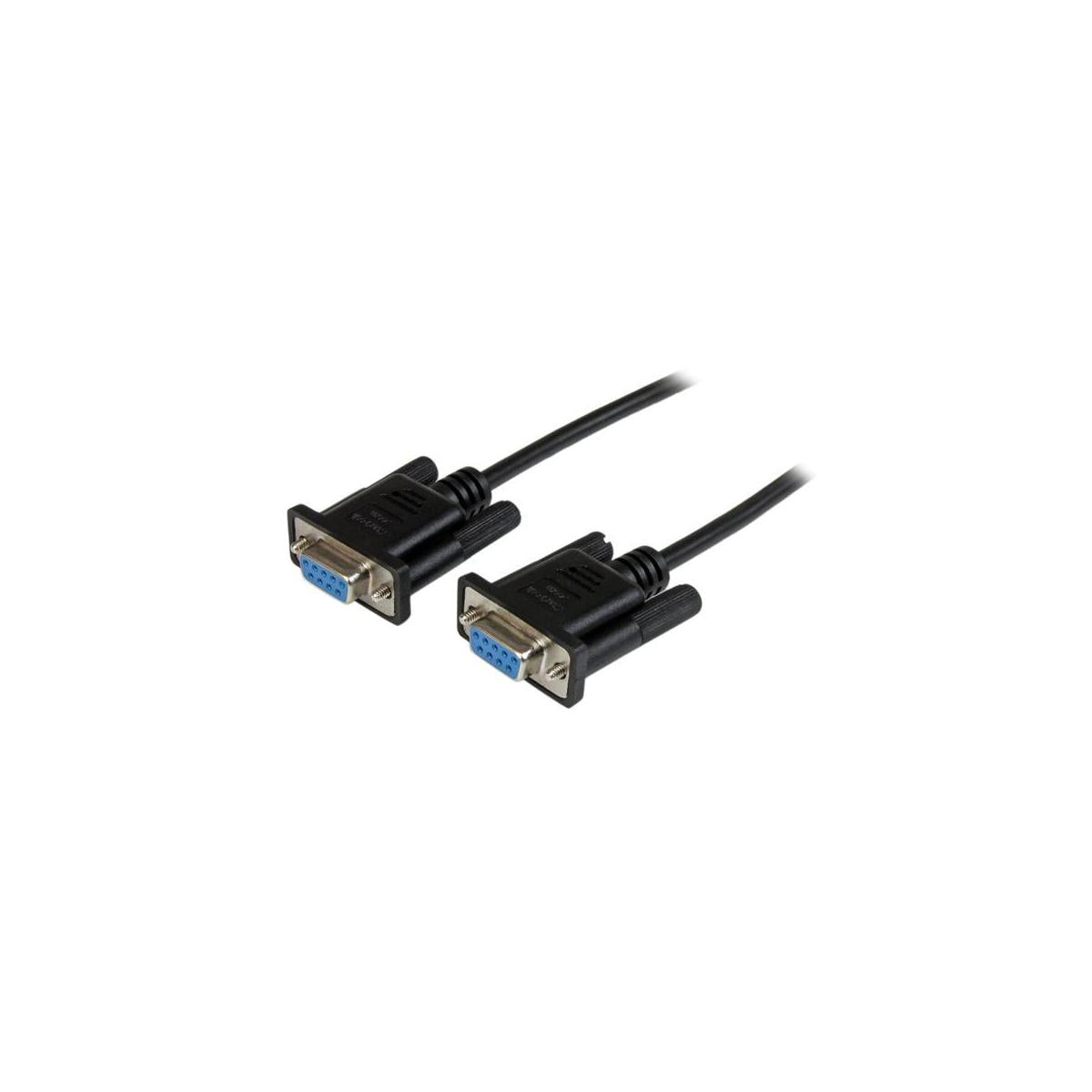StarTech.com Cavo Seriale RS232 / DB9 Null Modem da 1m - nero Femmina/Femmina