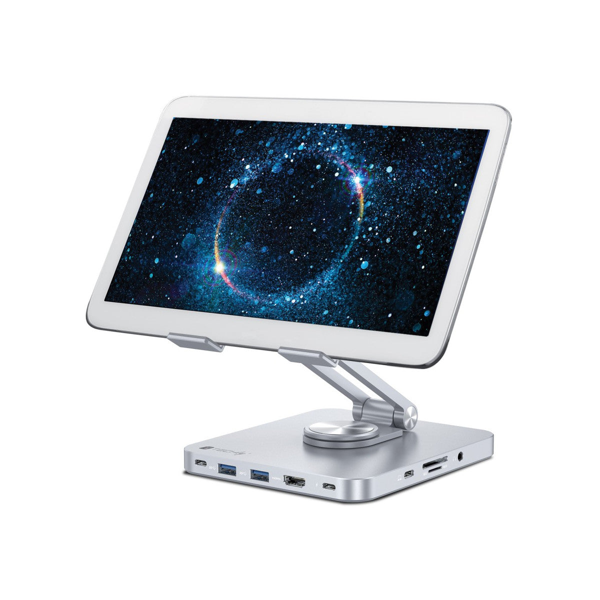 Techly Supporto per Tablet Hub Docking Station USB-C 8 in 1