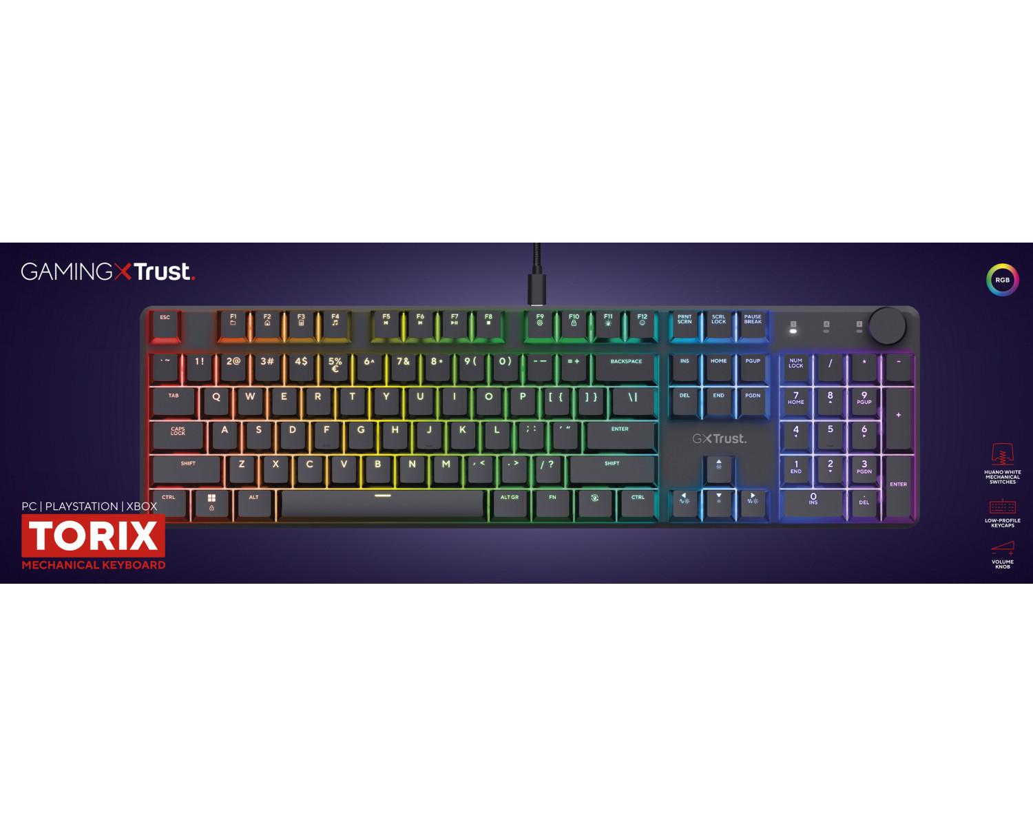 Trust GXT 866 Torix Tastiera USB QWERTY Italiano Nero