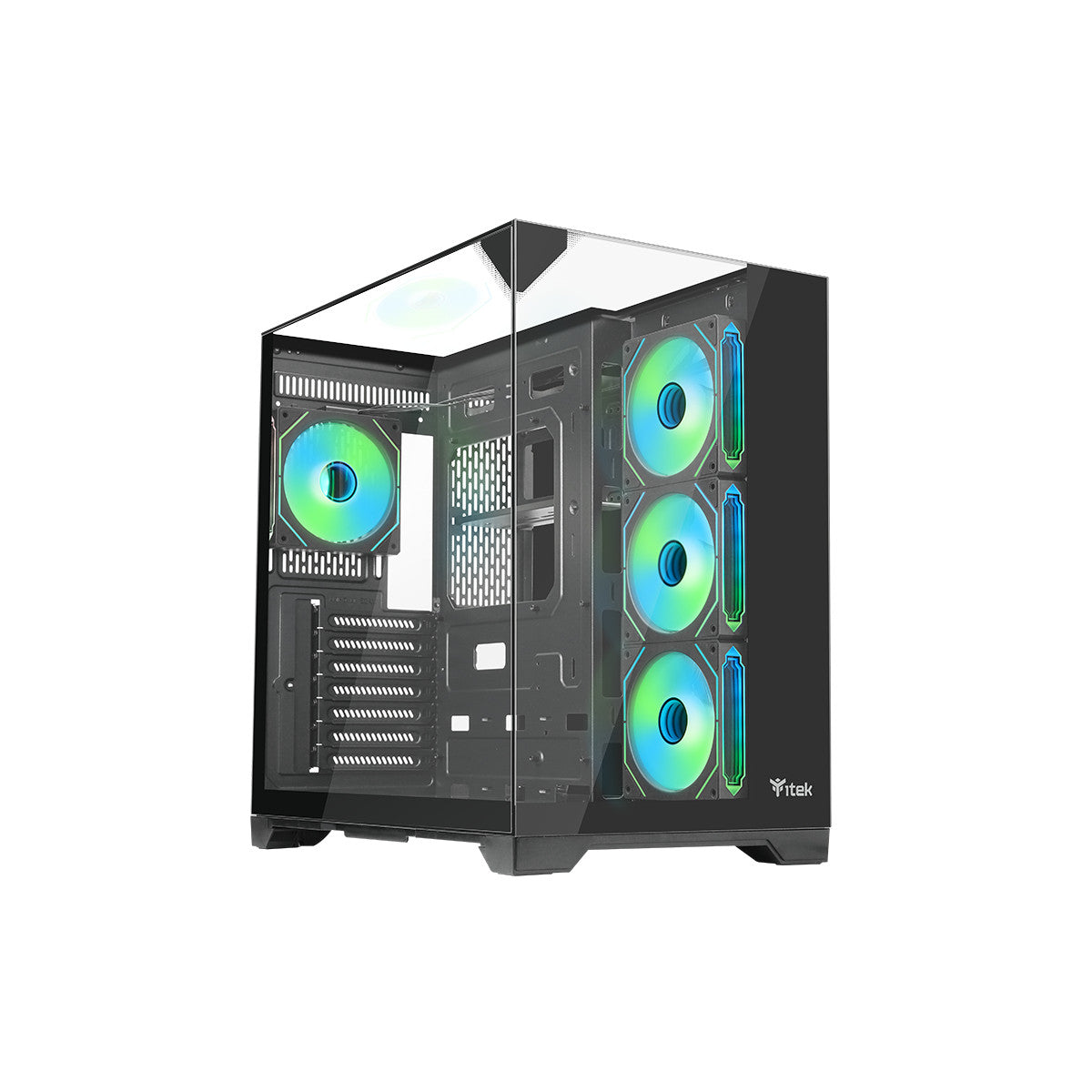 itek DARK CAVE PANO Tower Nero Case per PC