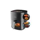 Cecotec Cecofry Grill Duoheat 6500 Friggitrice ad aria calda Singolo 6,5 L Indipendente 2200 W Nero