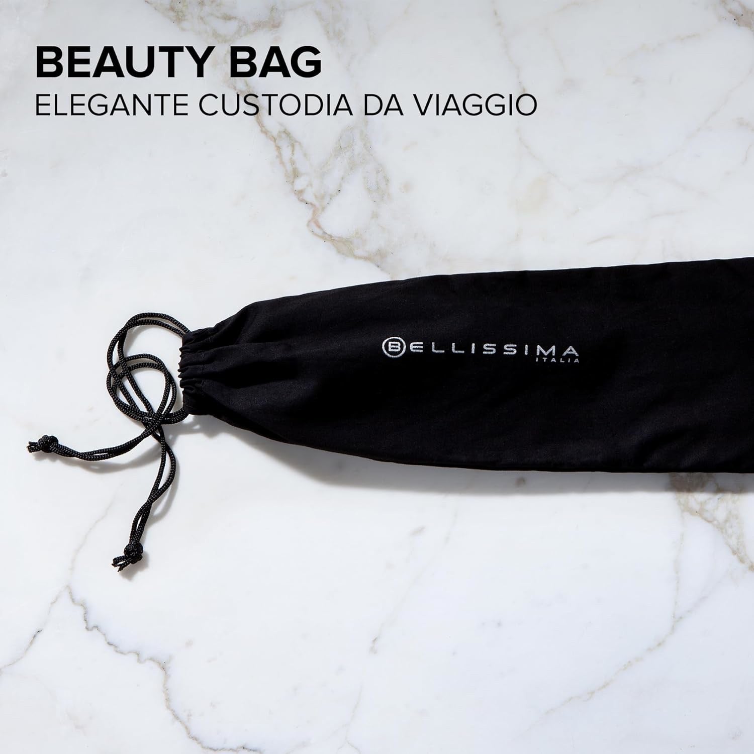 Imetec Bellissima B-Mini Piastra per Capelli Mini da Borsa e da Viaggio Rivestimento in Ceramica Multivoltaggio Automatico Nero Rosa