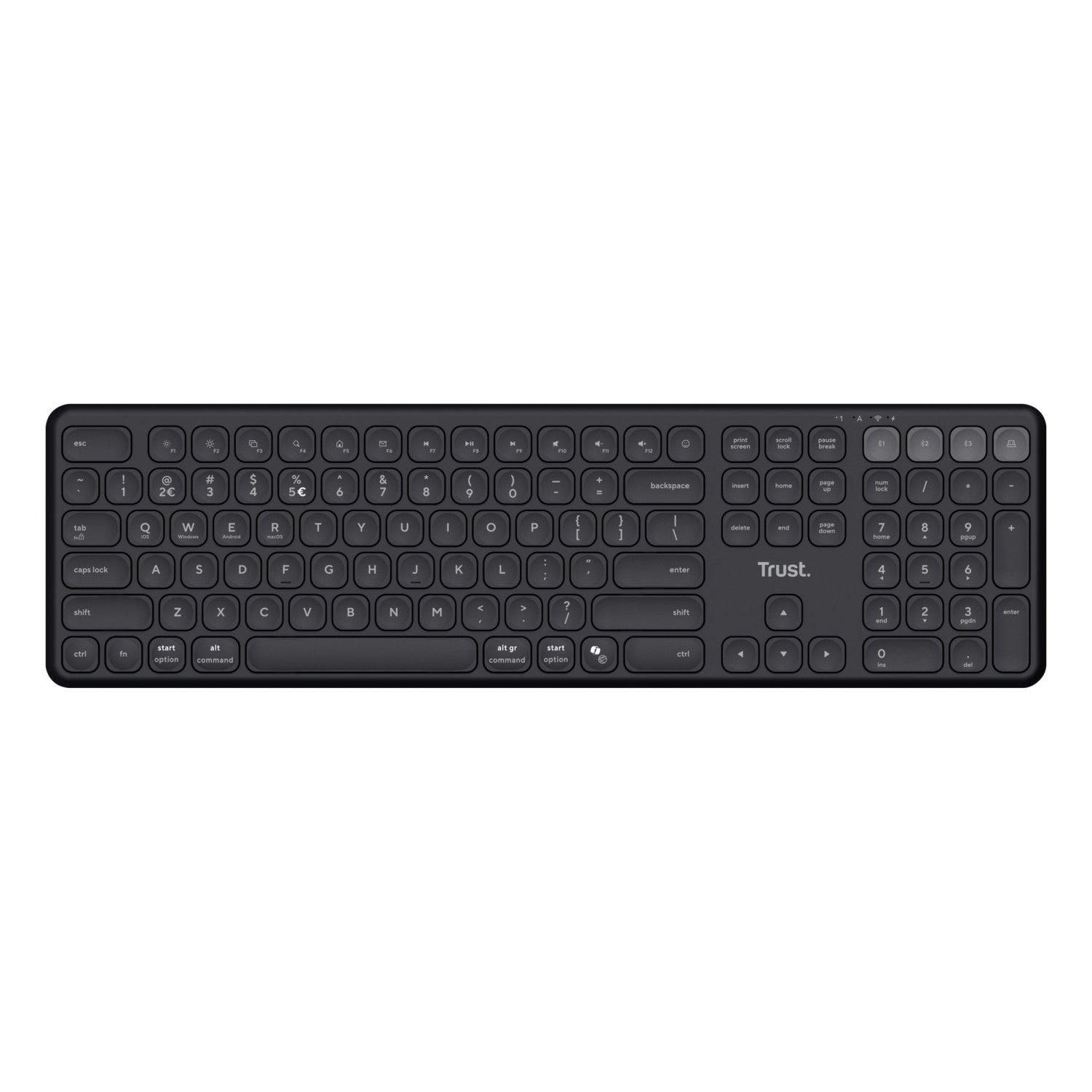 Trust Vaiya tastiera Universale USB RF Wireless Bluetooth Italiano Nero