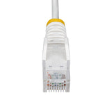 StarTech.com Cavo Ethernet CAT6 Bianco da 1m; Patch UTP con Plug RJ45 Antigroviglio e Rilievi di Trazione, Cavo Lan Slim in Rame Puro 28AWG, Sottoposto a test Fluke