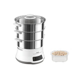Tefal Convenient Series Deluxe VC502D pentola a vapore 3 cestelli Superficie piana 900 W Acciaio inox Bianco