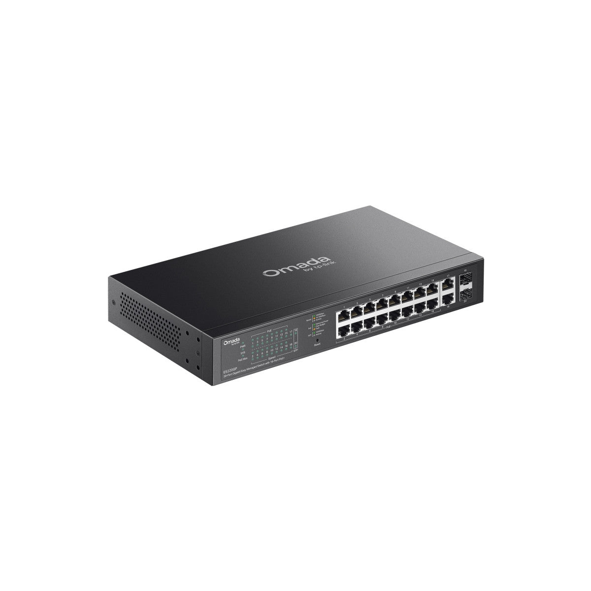 OMADA ES220GP switch di rete Gestito Gigabit Ethernet (10/100/1000) Supporto Power over Ethernet (PoE) Nero