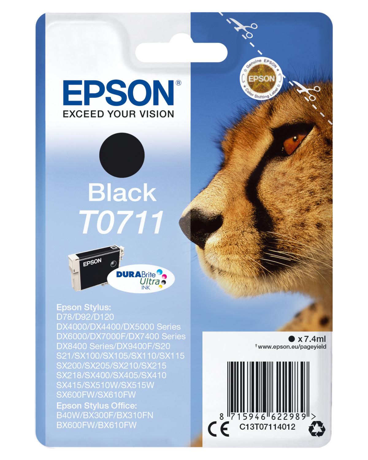 Epson T07114022 Cartuccia Inchiostro per Stampante D78 DX4000 Nero