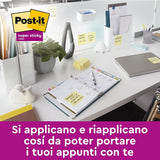 Post-It Foglietti Adesivi 655CY-VP20 Value Pack 16 4 Blocchetti Giallo Canary 76x127 mm 100 Fogli