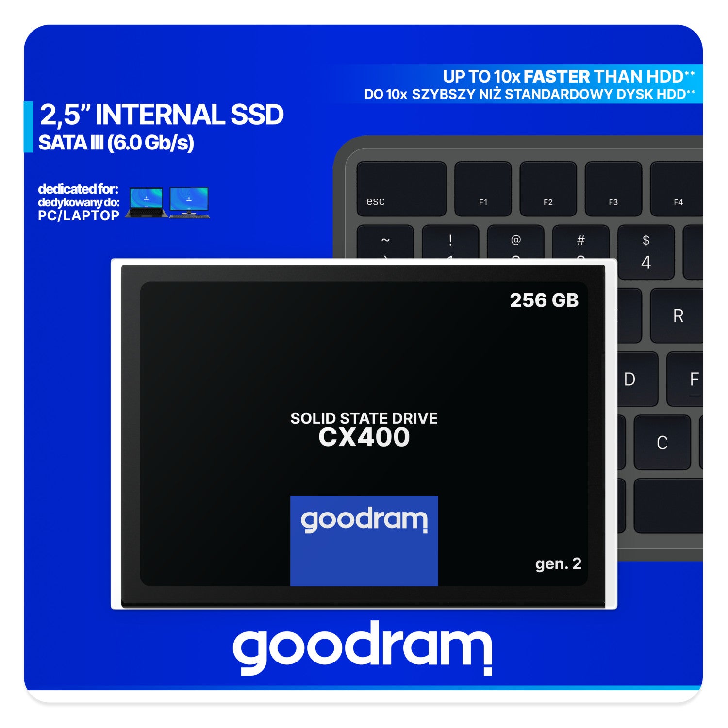 Goodram CX400 gen.2 2.5" 256 GB Serial ATA III 3D TLC NAND