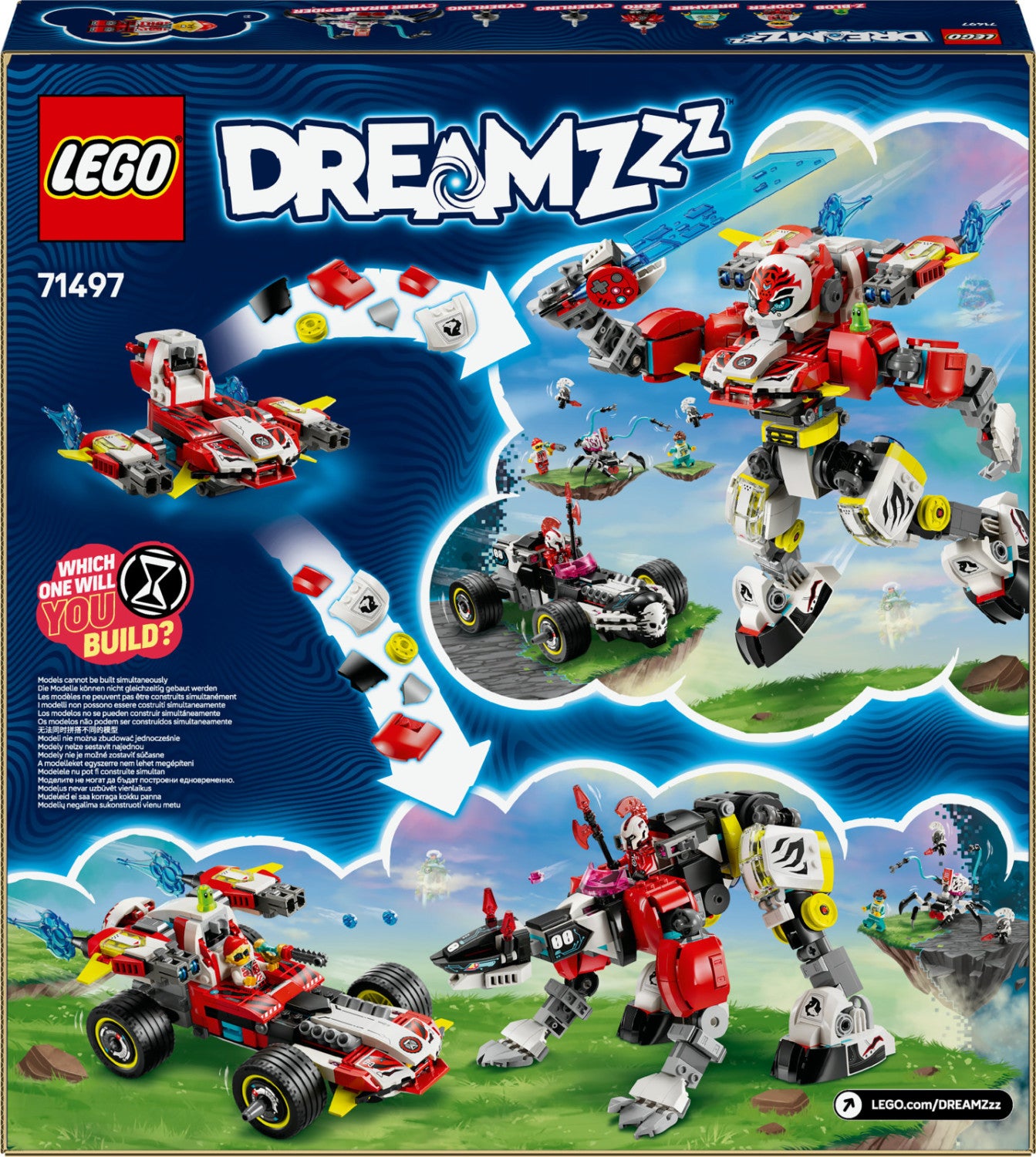 LEGO DREAMZzz Mech Tigre di Cooper e Bolide di Zero 71497 1006 Pezzi Età 9