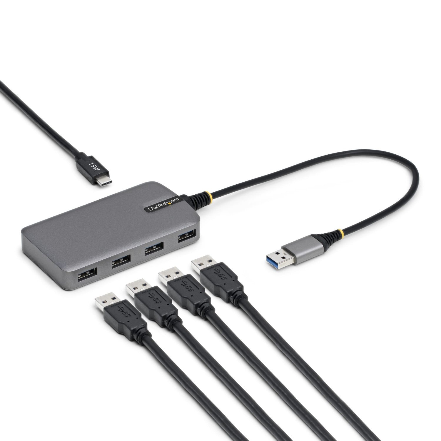 StarTech.com 5G4AC-USB-A-HUB hub di interfaccia USB 3.2 Gen 1 (3.1 Gen 1) Type-A 5000 Mbit/s Grigio