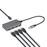 StarTech.com 5G4AC-USB-A-HUB hub di interfaccia USB 3.2 Gen 1 (3.1 Gen 1) Type-A 5000 Mbit/s Grigio
